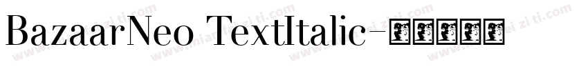 BazaarNeo TextItalic字体转换
